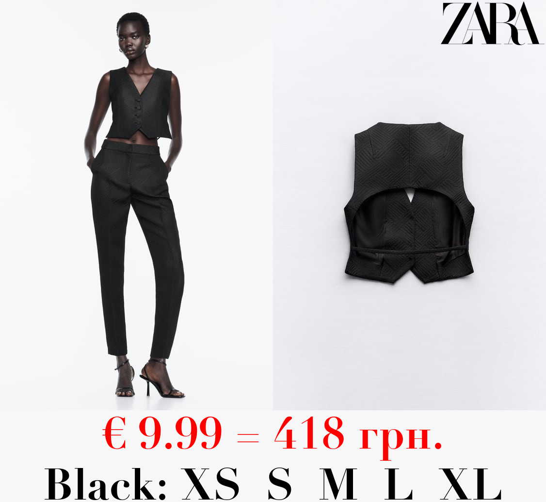 OPEN BACK JACQUARD WAISTCOAT