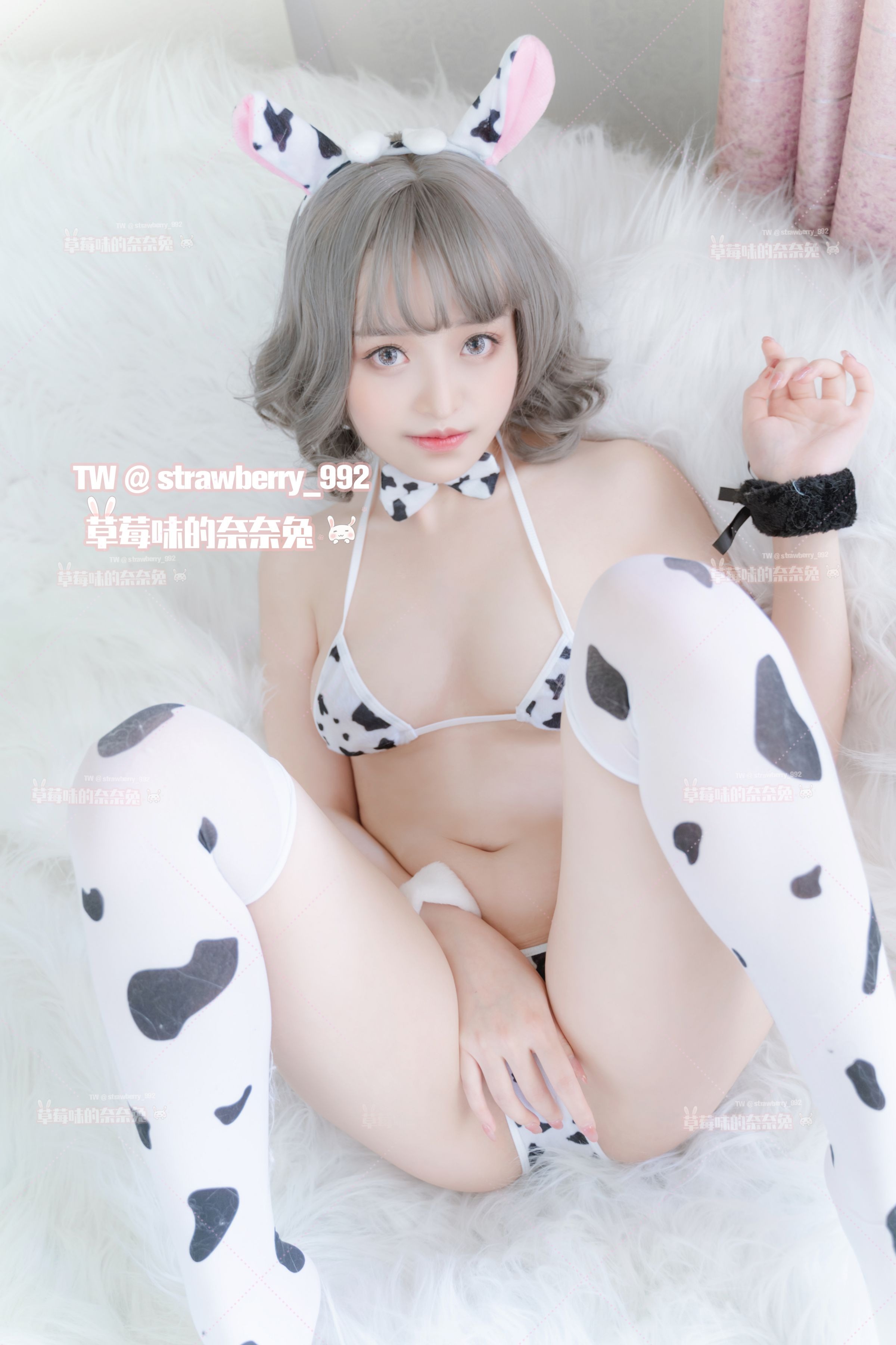 草莓味的奈奈兔 - 奶牛 [34P+3V] 5