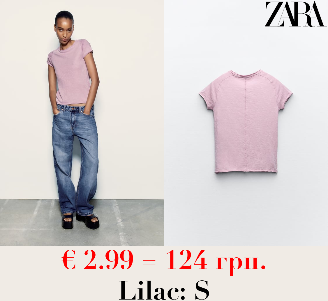 VINTAGE-EFFECT T-SHIRT WITH SEAMS