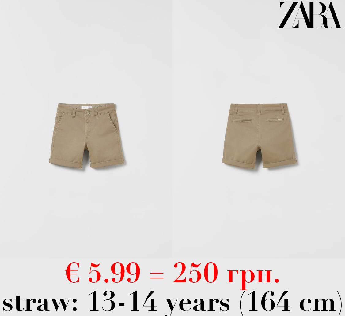 PLAIN CHINO BERMUDA SHORTS