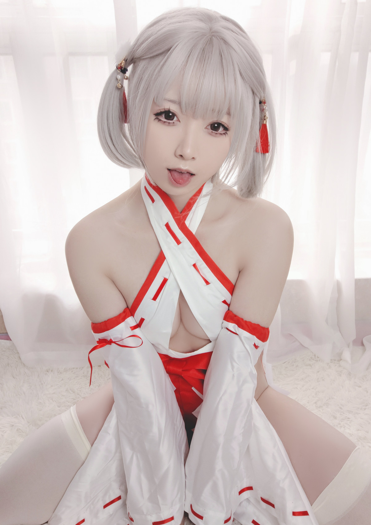 Cosplay Asagiriai愛ちゃん 巫女服自拍 16