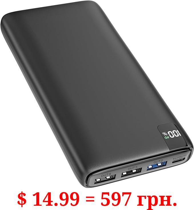 A ADDTOP Portable Charger Power Bank 26800mAh - Phone Charger 22.5W Fast Charging, 4 USB Outputs PD 3.0 USB C External Charger Battery Pack for Cell Phone Compatible with iPhone iPad Galaxy Android