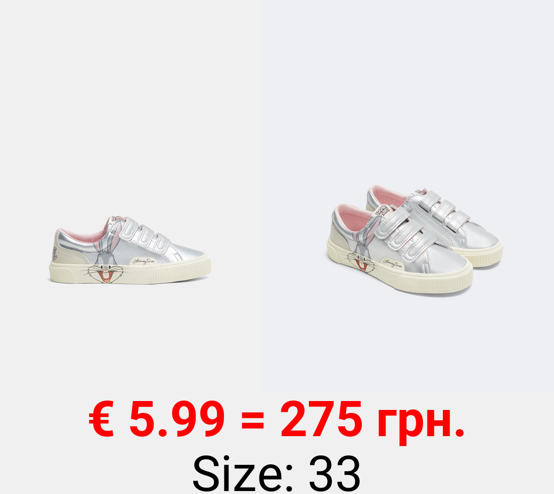 BUGS BUNNY © &™ WARNER BROS metallic sneakers