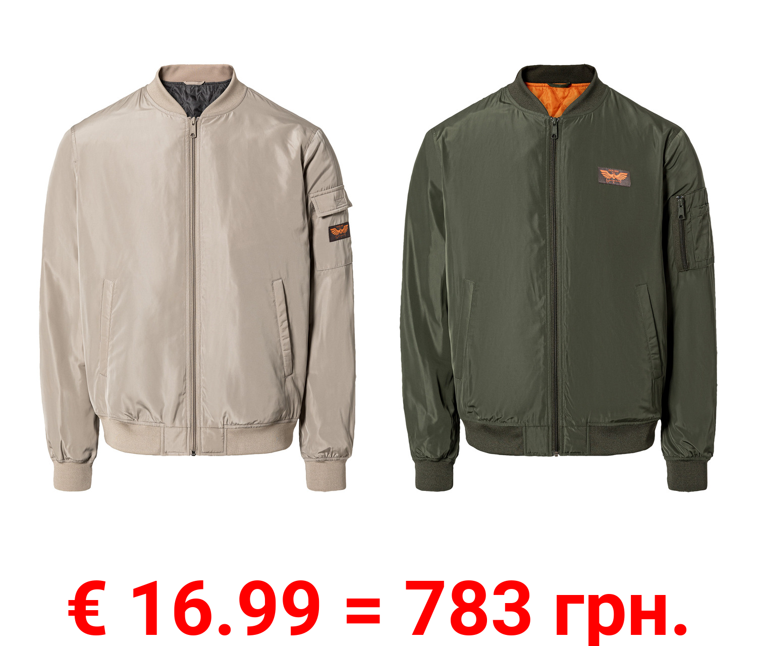 LIVERGY® Herren Bomberjacke mit Ärmeltasche