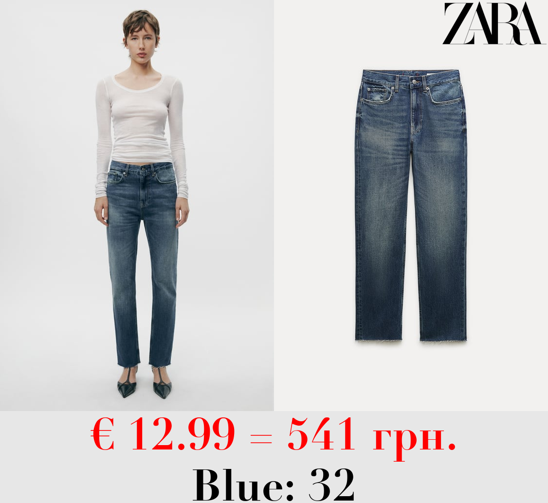 ZW COLLECTION SLIM FIT MID-RISE JEANS
