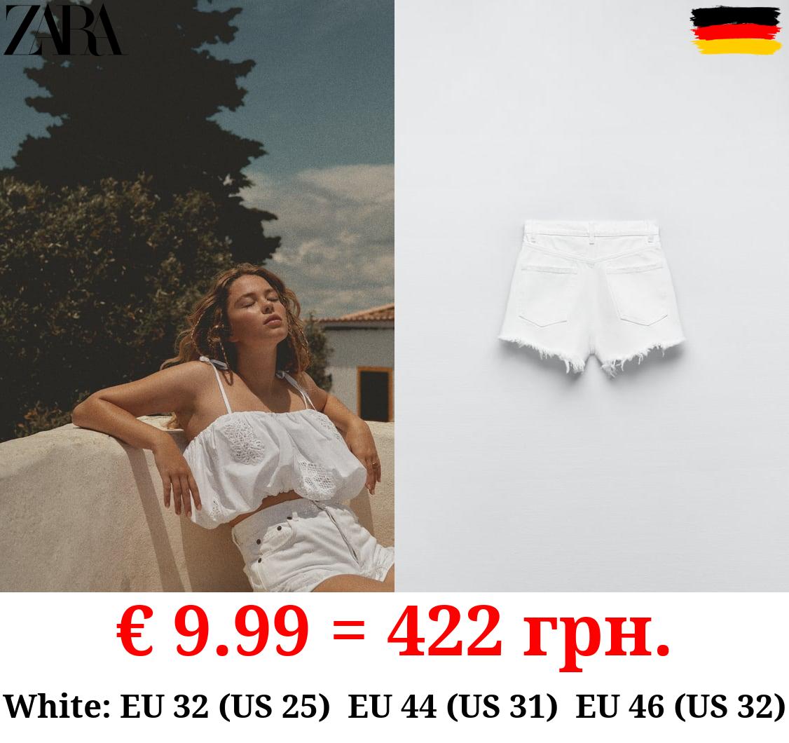 HIGH-WAIST TRF DENIM SHORTS