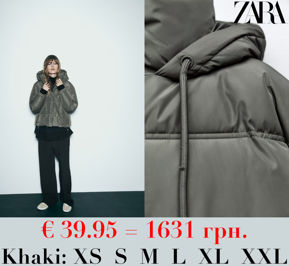 WATER AND WIND PROTECTION CROPPED PUFFER ANORAK