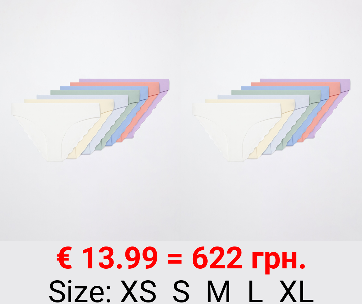 7-Pack of classic scalloped microfibre briefs