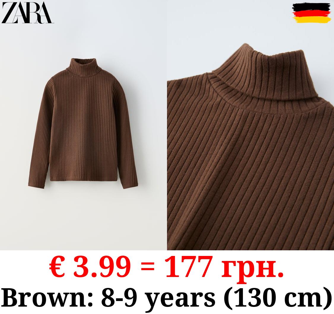 RIBBED TURTLENECK T-SHIRT