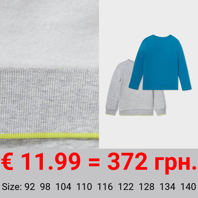 Set - Sweatshirt und Langarmshirt - 2 teilig