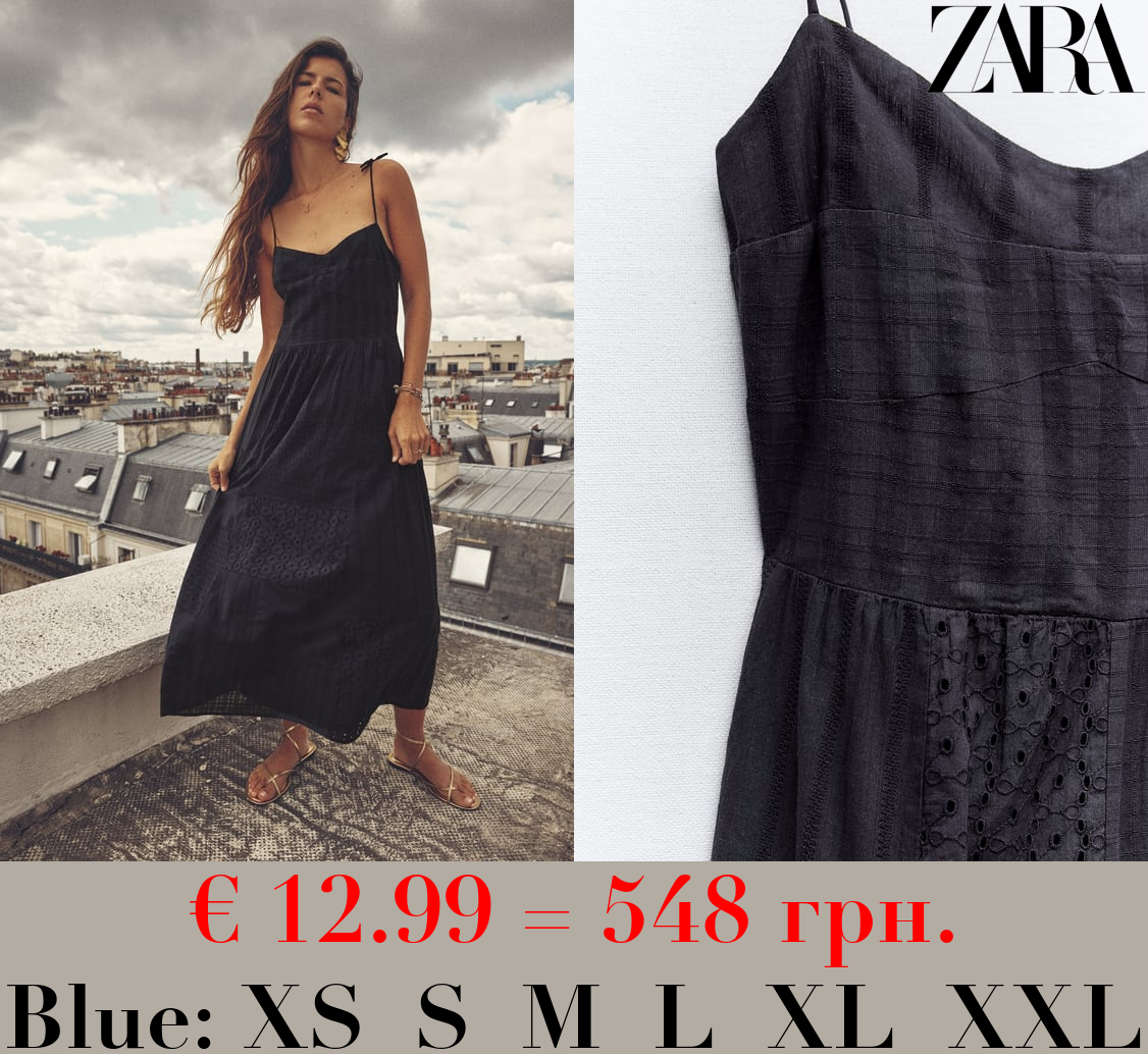 EMBROIDERED MIDI DRESS