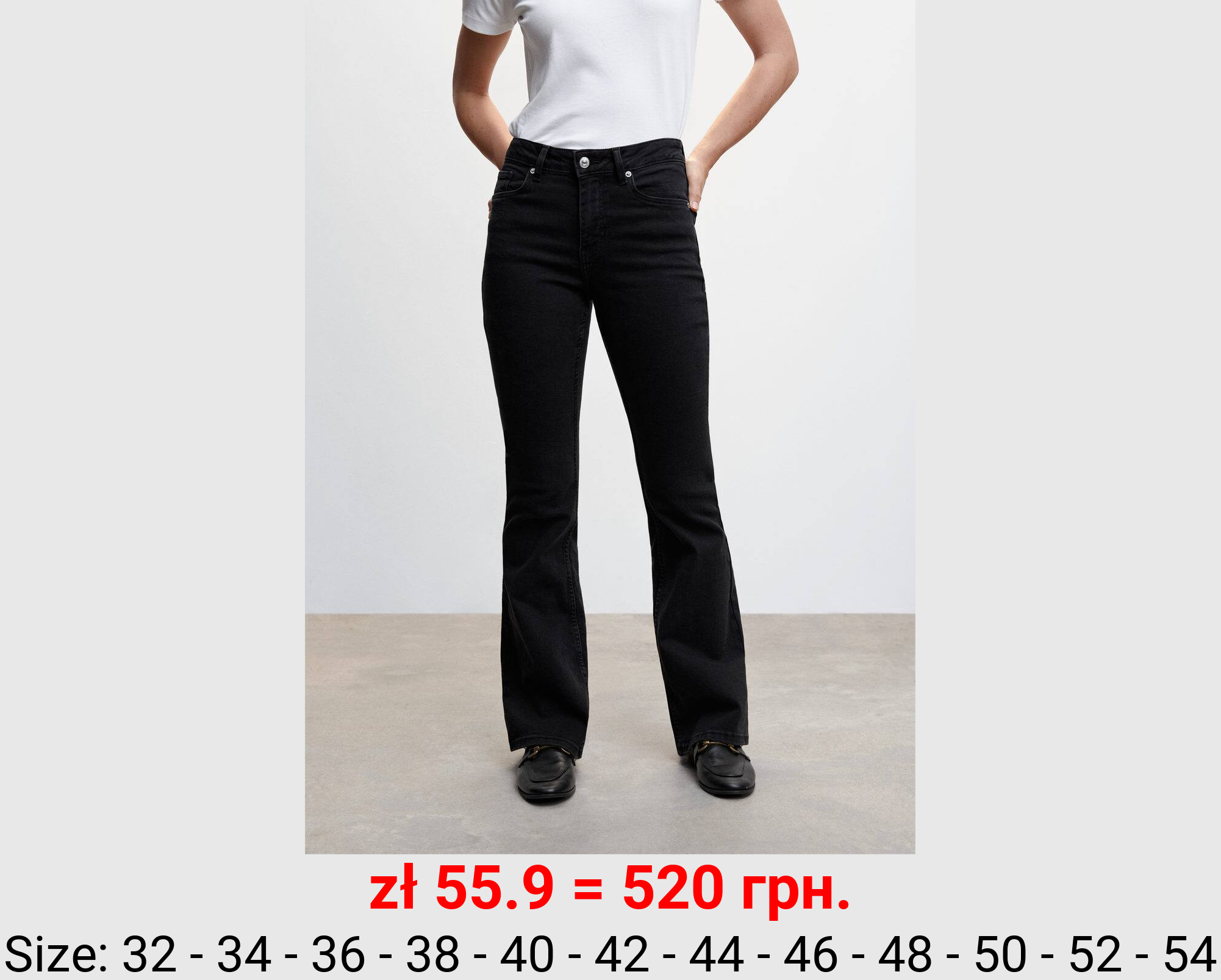 Jeans flare tiro medio