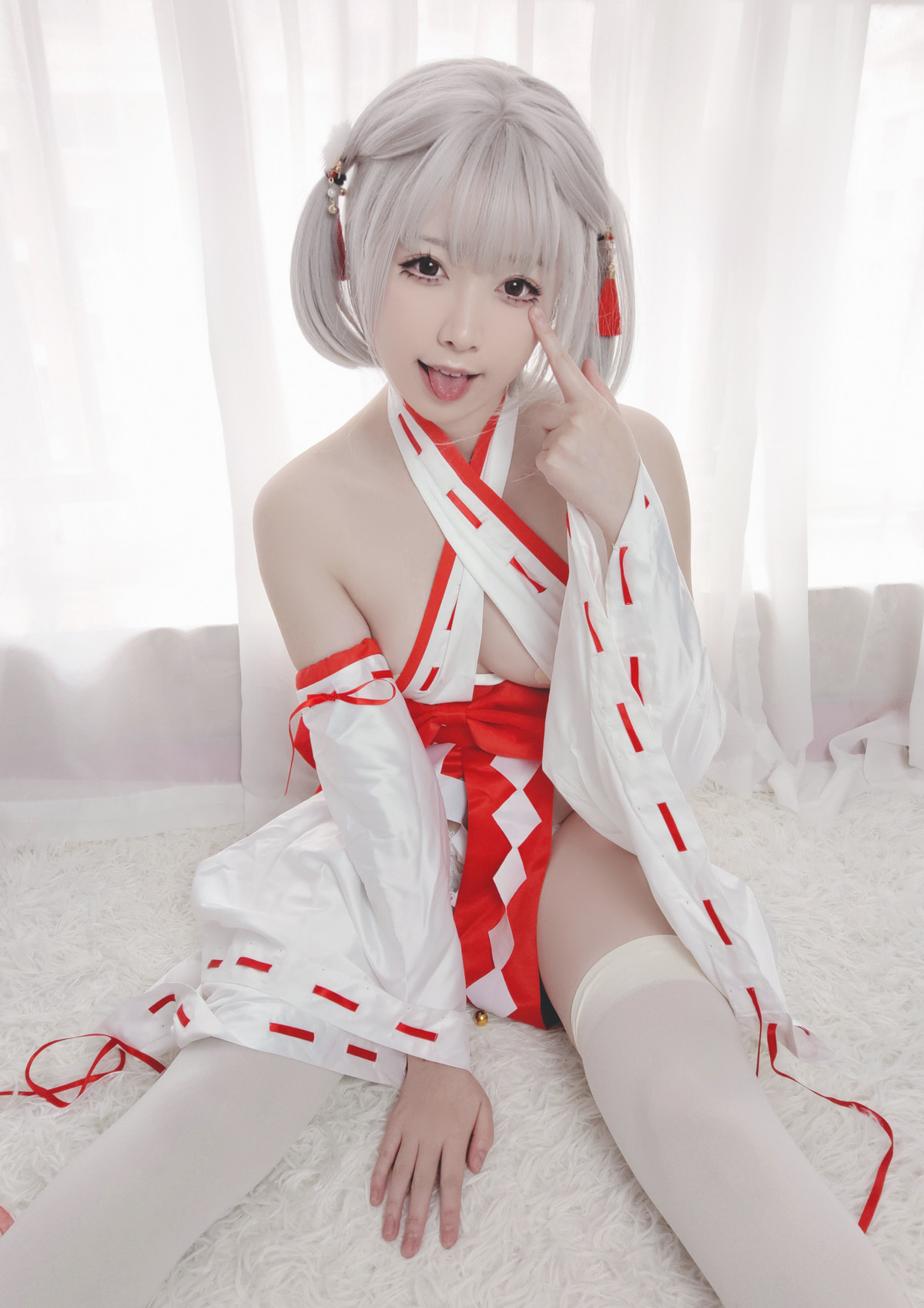 Cosplay Asagiriai愛ちゃん 巫女服自拍 7