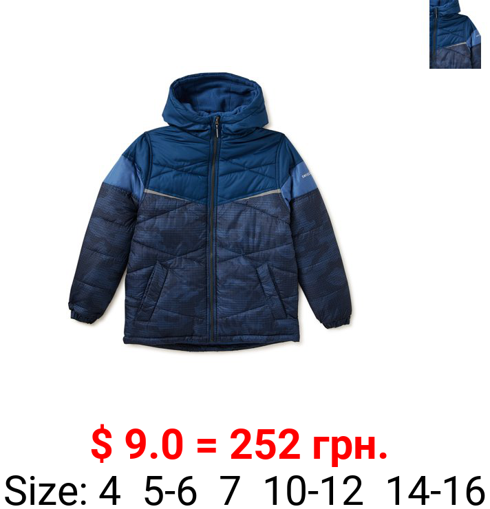 Swiss Alps Boys Camo Illusion Puffer Jacket, Sizes 4-16