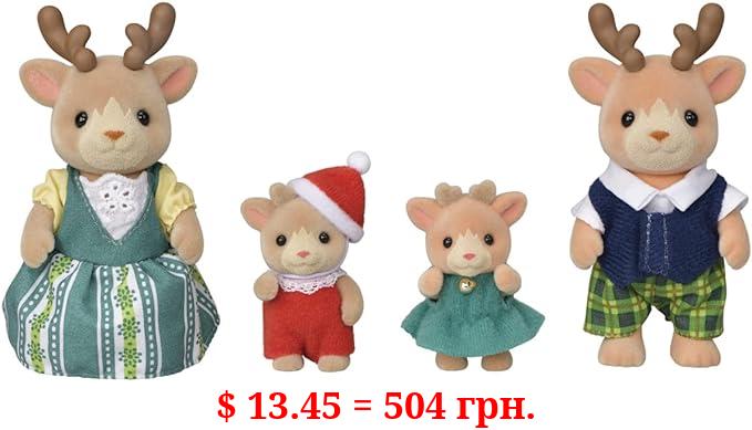 Calico Critters Reindeer Family, Set of 4 Collectible Doll Figures