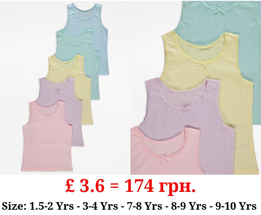 Pastel Basic Vests 5 Pack
