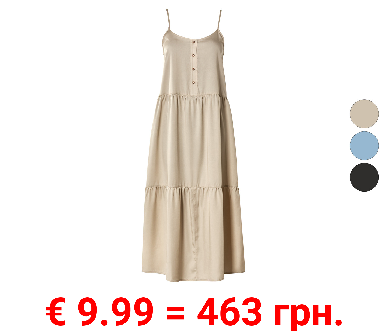 esmara® Damen Midikleid, mit Knopfleiste