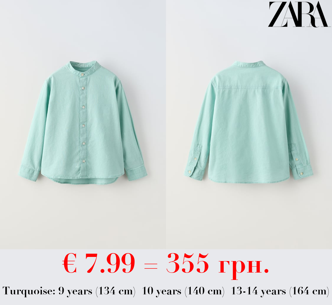 COTTON AND LINEN BLEND SHIRT