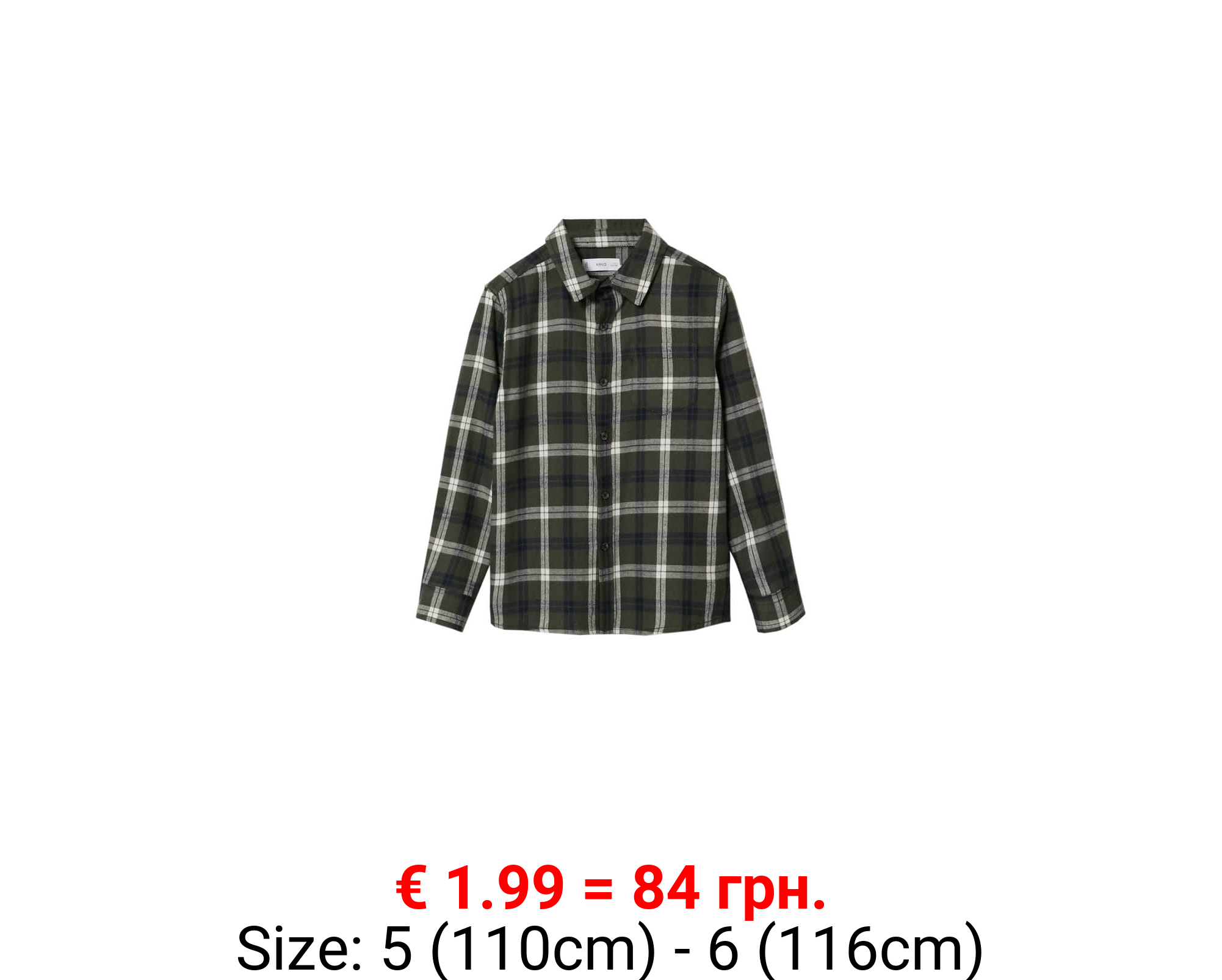 Camisa algodón cuadros