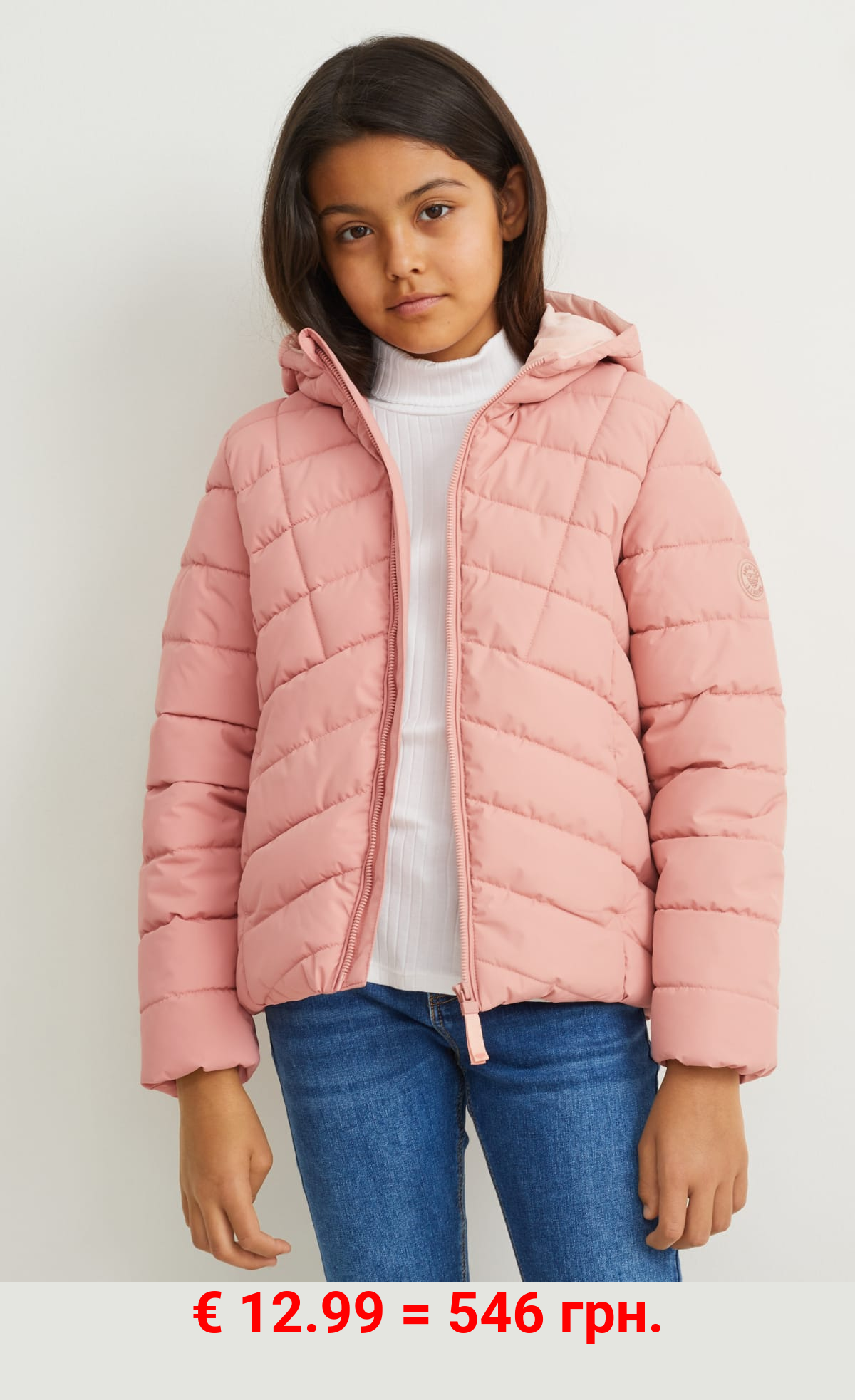 Steppjacke mit Kapuze - wasserdicht