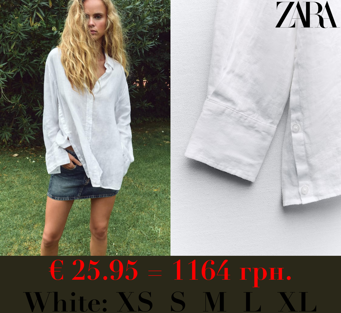 OVERSIZE LINEN BLEND SHIRT