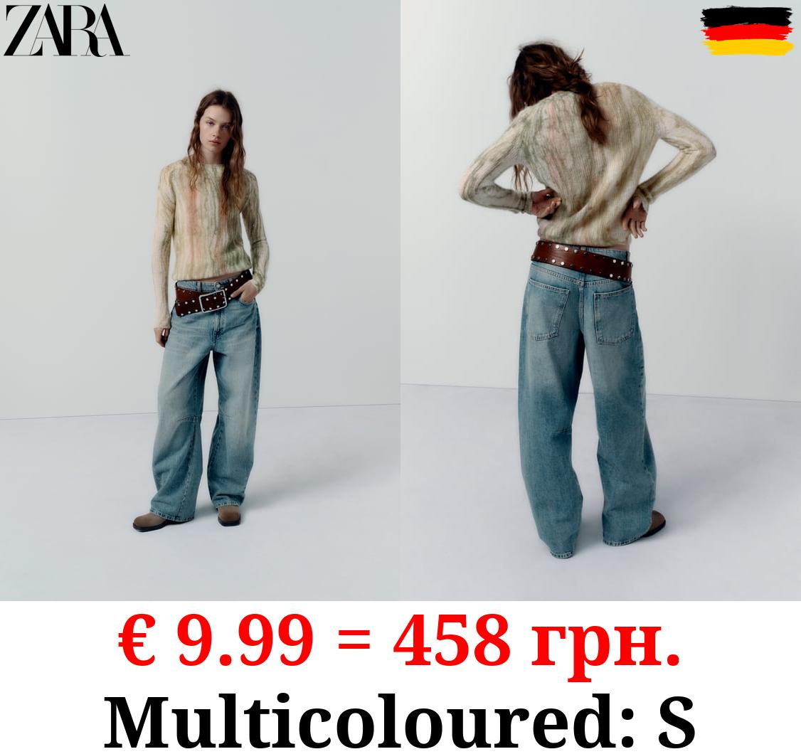 ALPACA AND WOOL BLEND TIE-DYE KNIT SWEATER