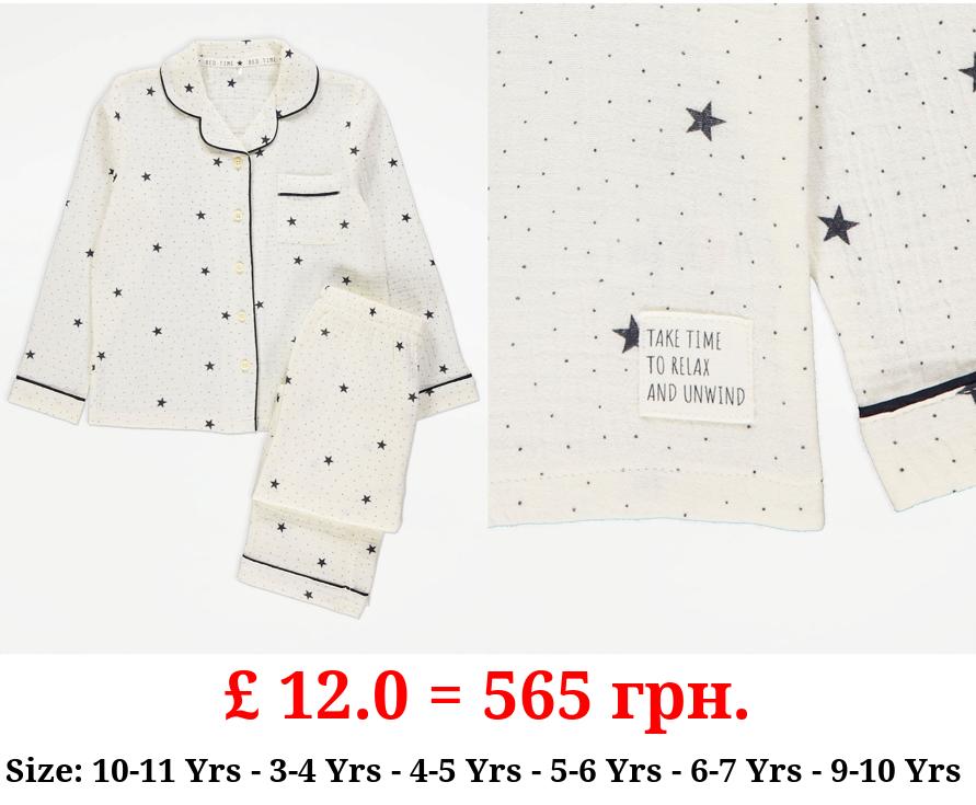 White Star Matching Kids Family Christmas Pyjamas
