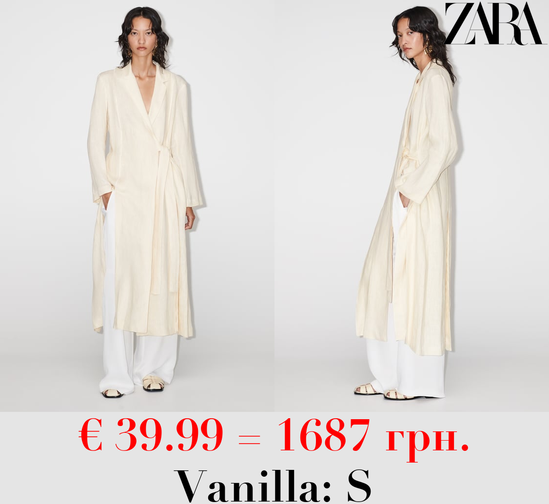 LINEN COAT WITH VENTS - LIMITED EDITION