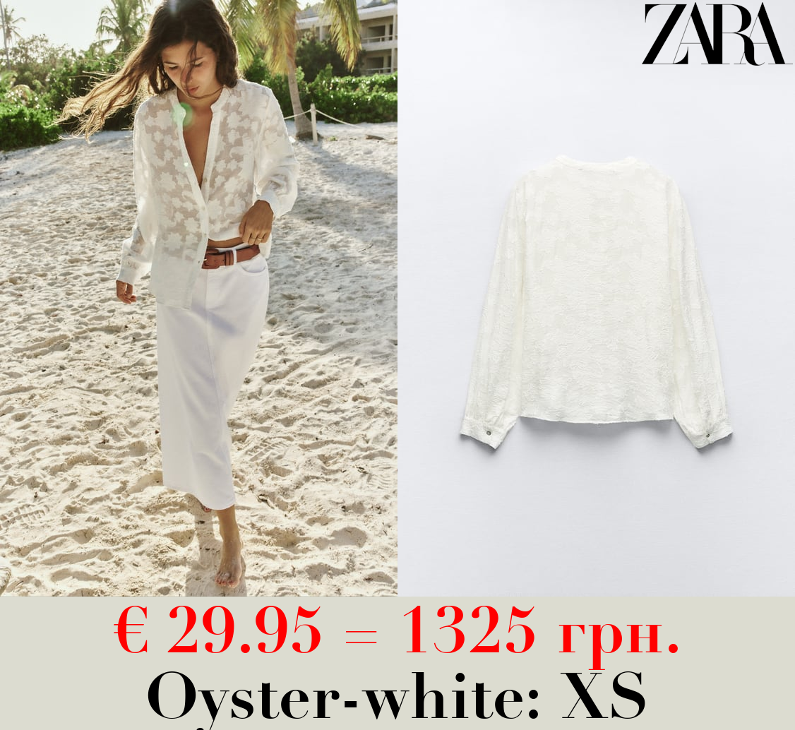 SEMI-SHEER JACQUARD SHIRT