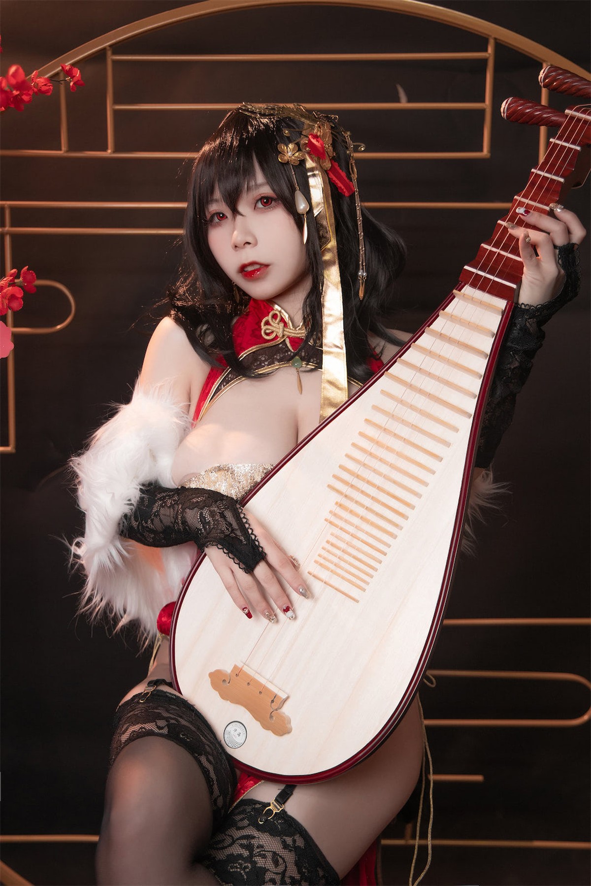 Cosplay 自闭颜球球 无颜小天使wy 碧蓝航线 大凤红旗袍 10