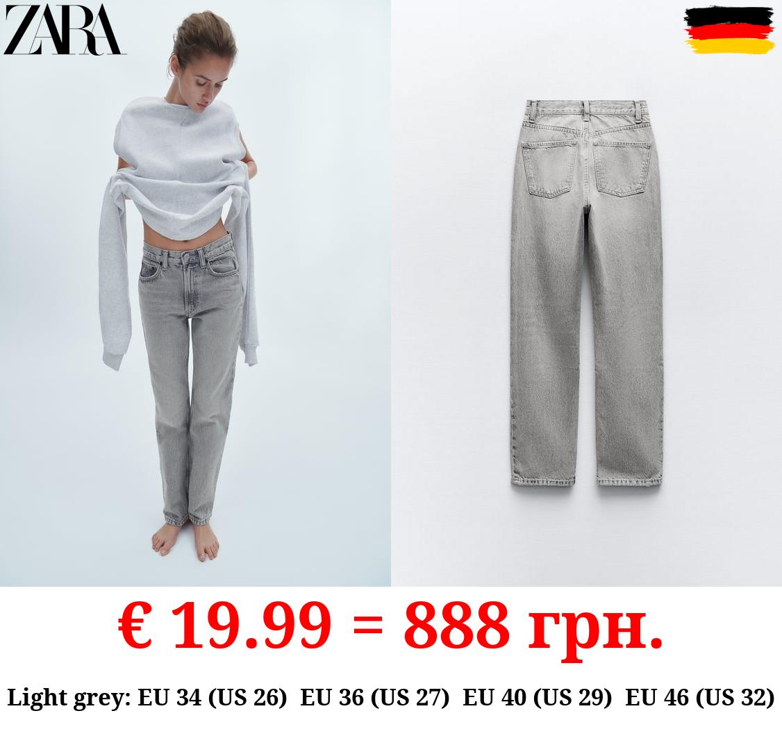 HIGH-RISE STRAIGHT-FIT TRF JEANS