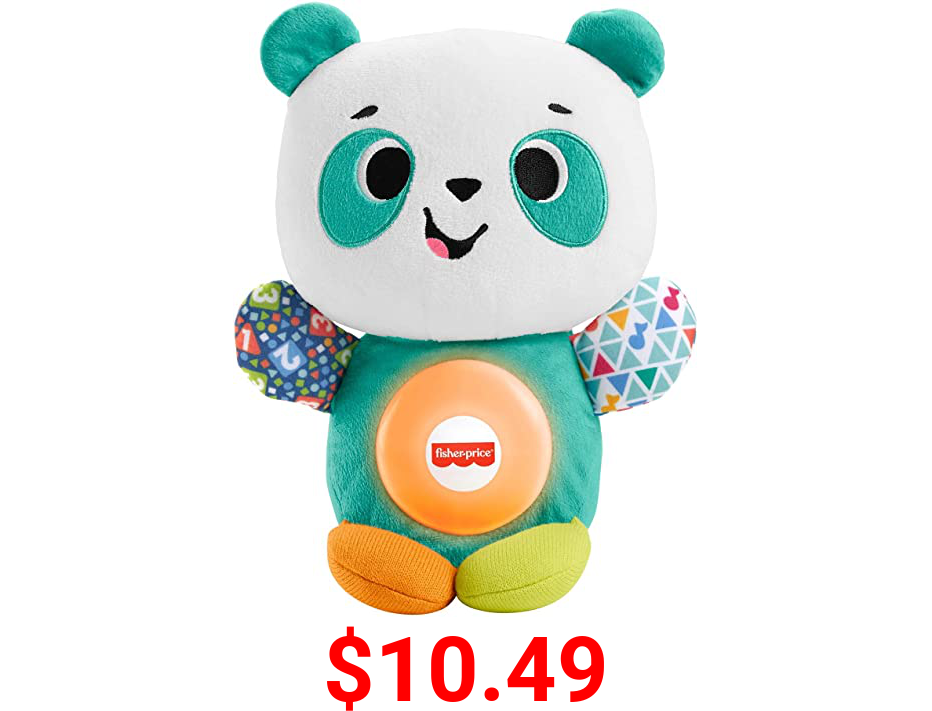 Fisher-Price Linkimals Play Together Panda, musical learning plush toy for babies and toddlers