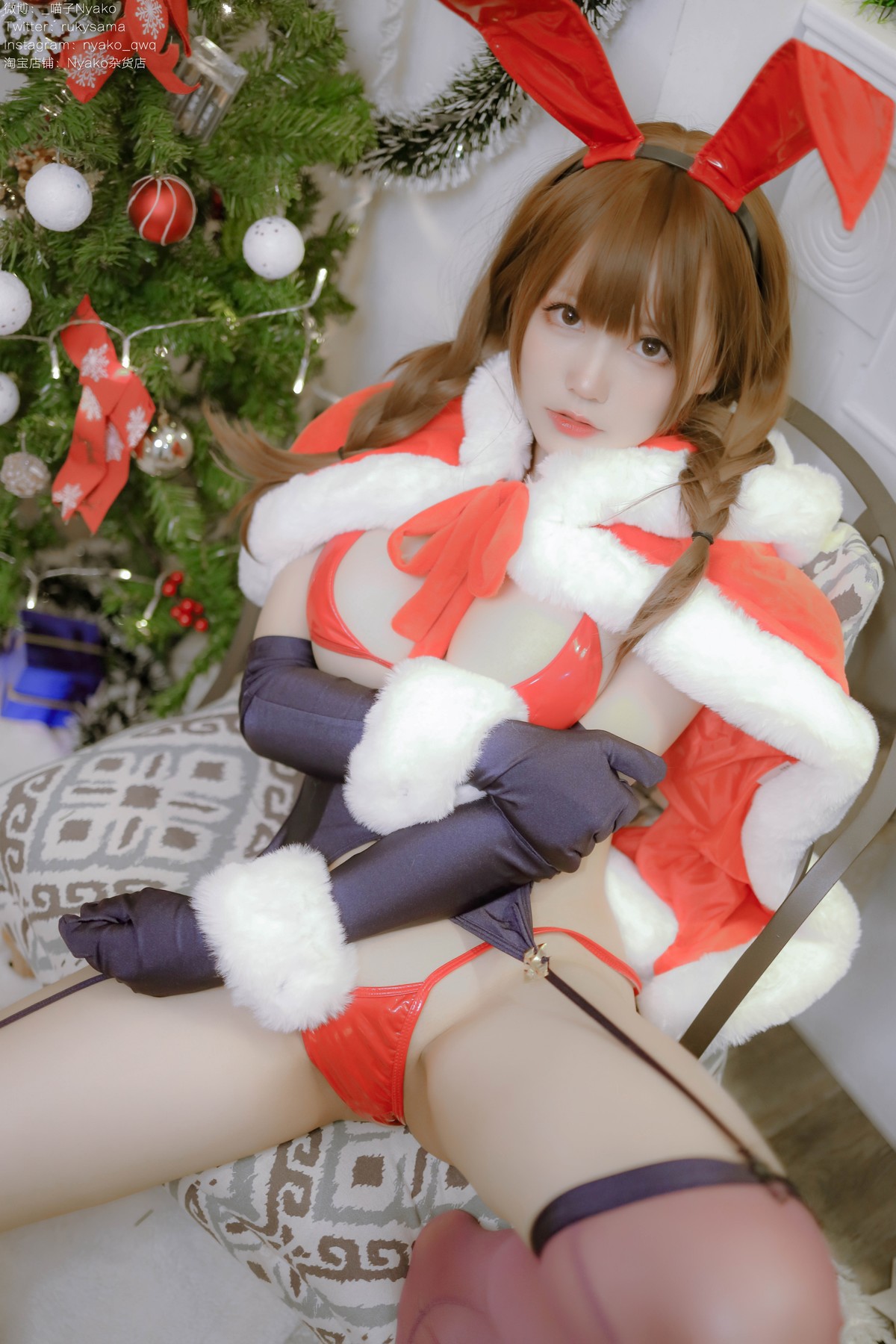 Cosplay Nyako喵子 Christmas Bunny Set.01 11