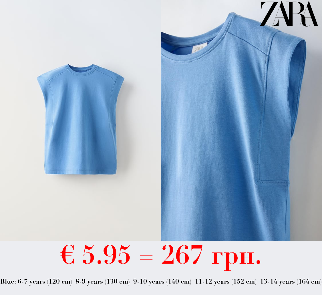 PLAIN T-SHIRT WITH TAB