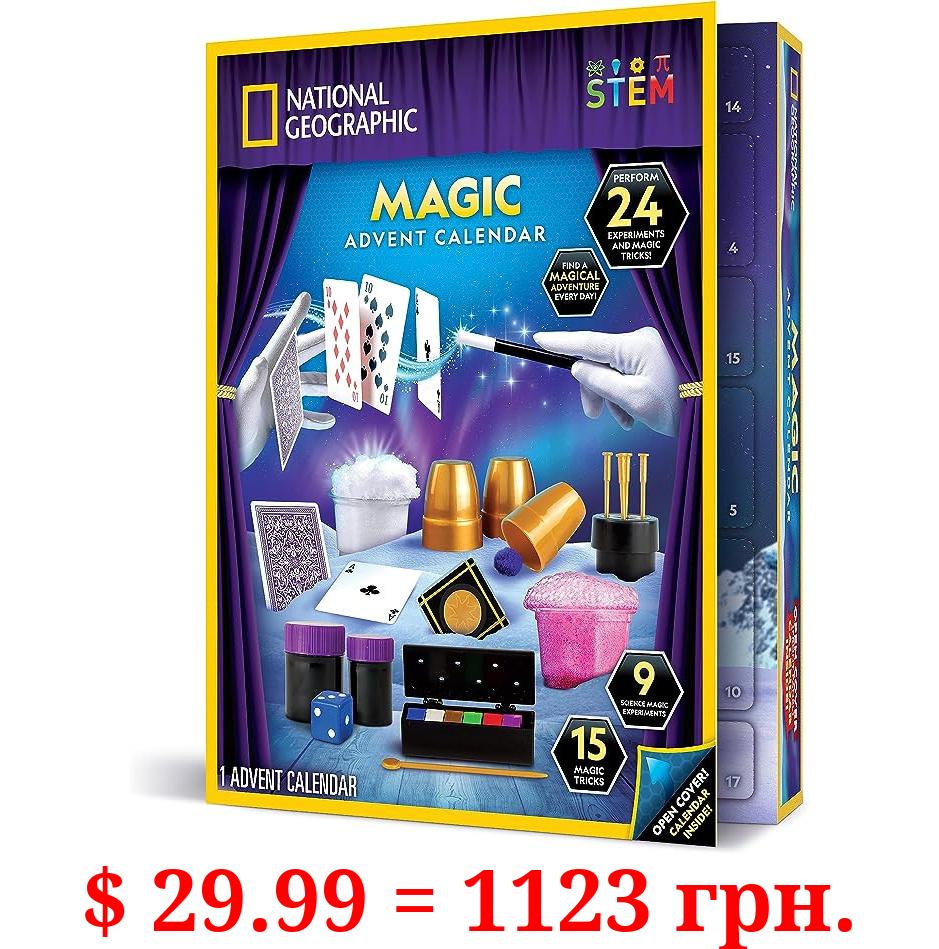 NATIONAL GEOGRAPHIC Magic Advent Calendar 2023 – Jumbo Kids Advent Calendar with 24 Magic Tricks & Science Experiments, Christmas Countdown Calendar, Christmas Toys, Advent Calendar Magic