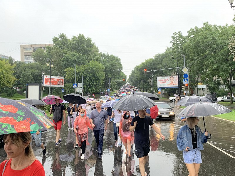 Администрация Хабаровска: 3,5 тыс человек вышли на митинг в поддержку экс-губернатора Фургала