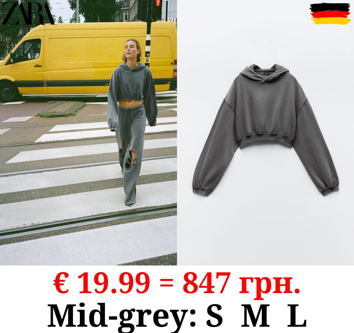 FADED CROPPED SWEATSHIRT