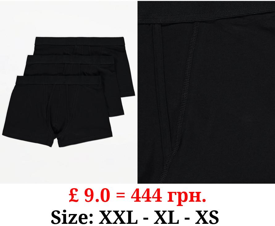 Black A-Front Trunks 3 Pack