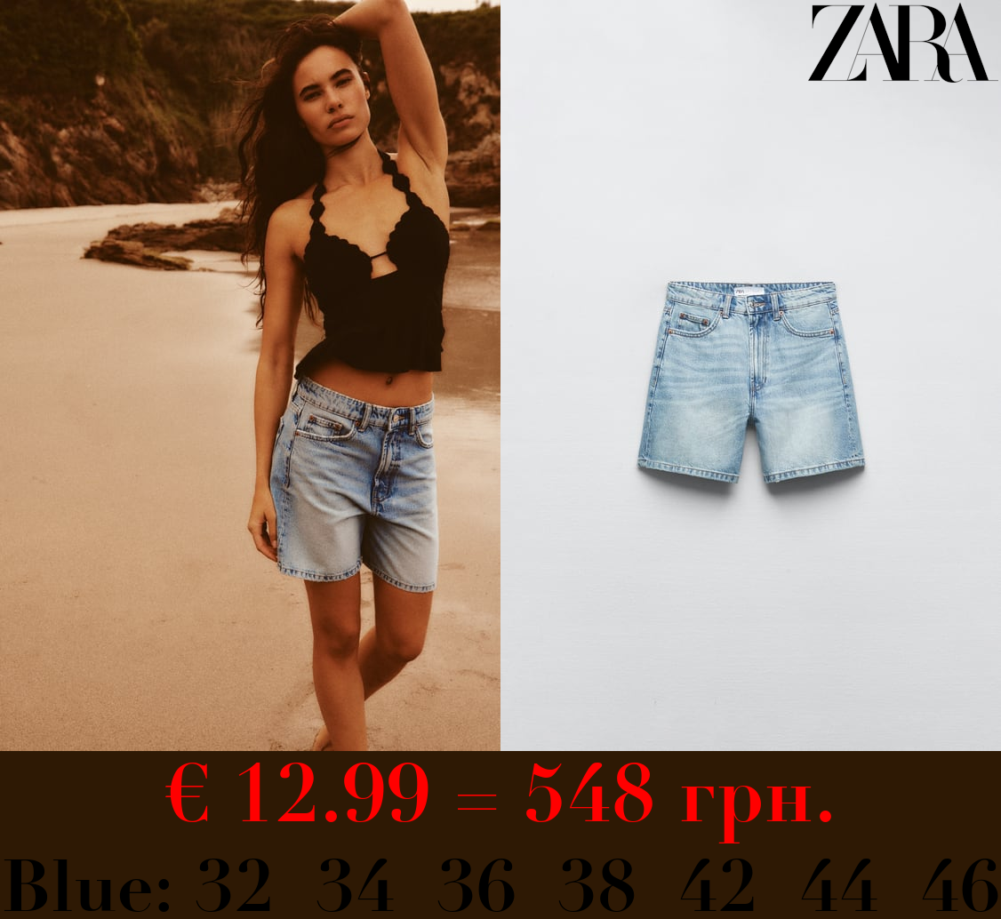 TRF REGULAR FIT MID-RISE BERMUDA SHORTS