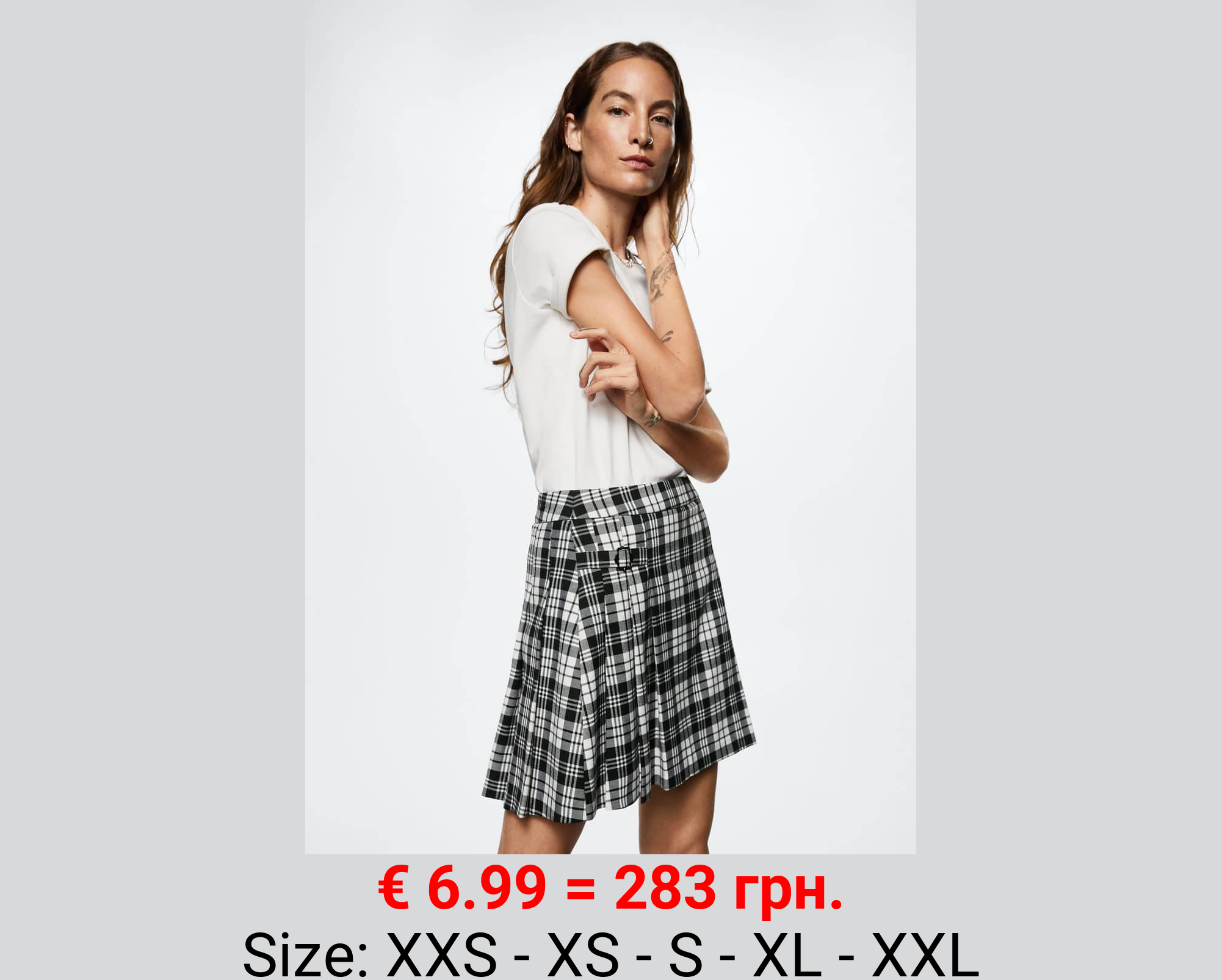 Falda tablas estampada