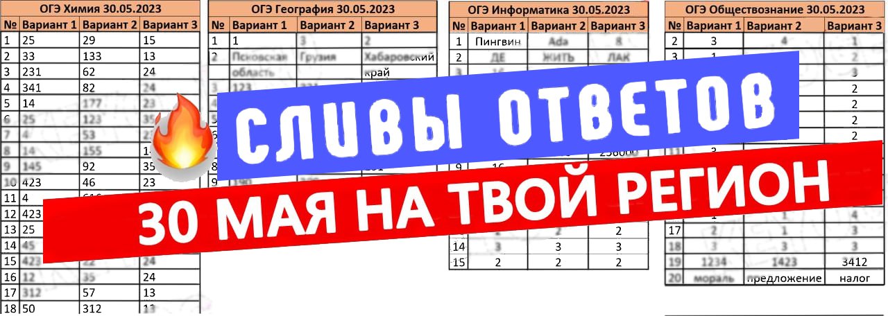 Ответы пробника огэ 2023