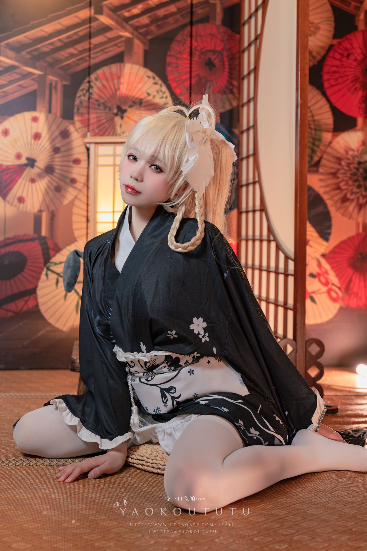 Cosplay 黏黏团子兔 六月T3专属特典 『穹妹浴衣』 9