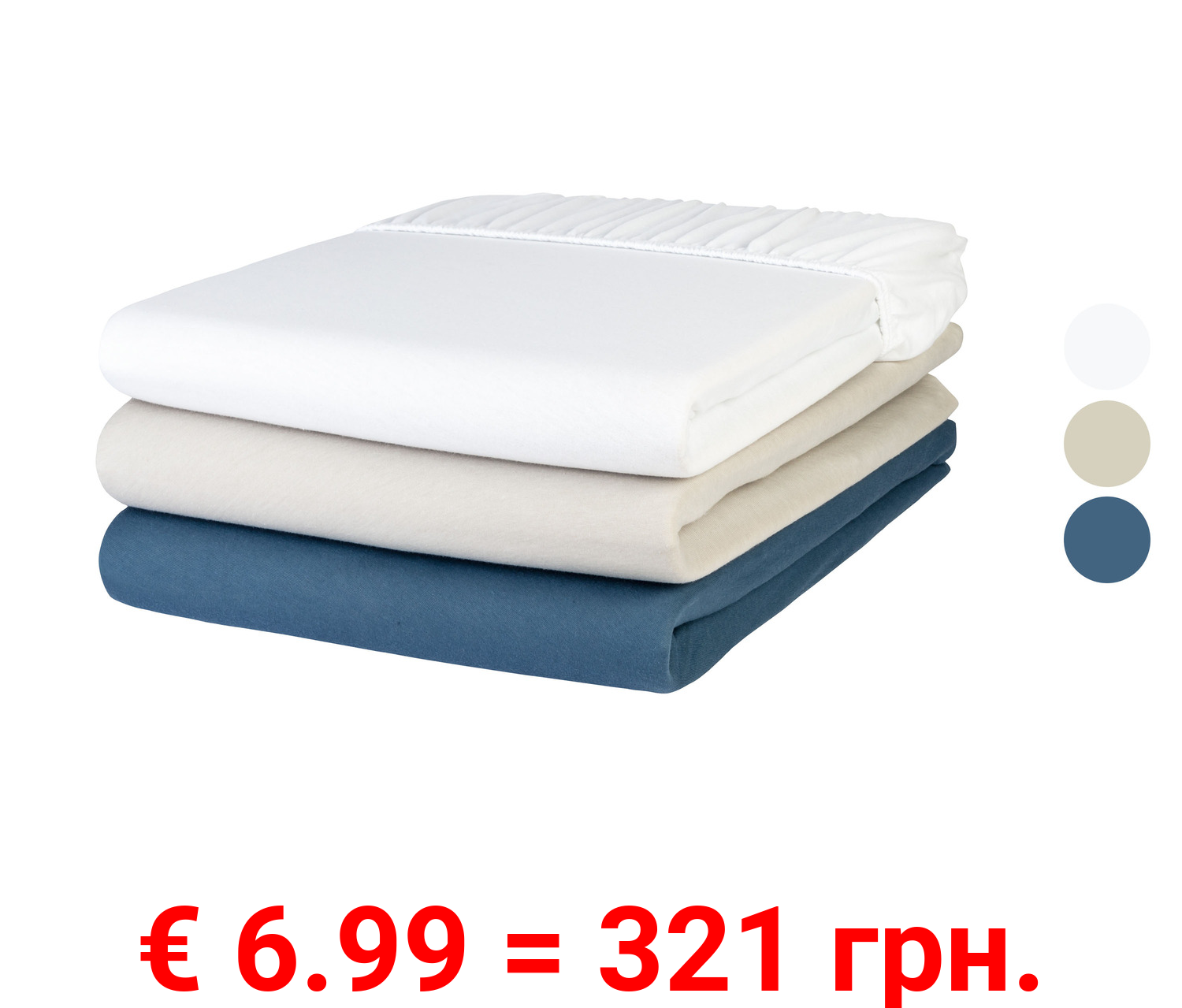 LIVARNO home Jersey-Spannbettlaken, 180-200 x 200 cm