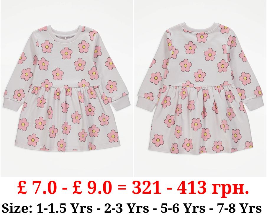 Pink Daisy Sweater Dress