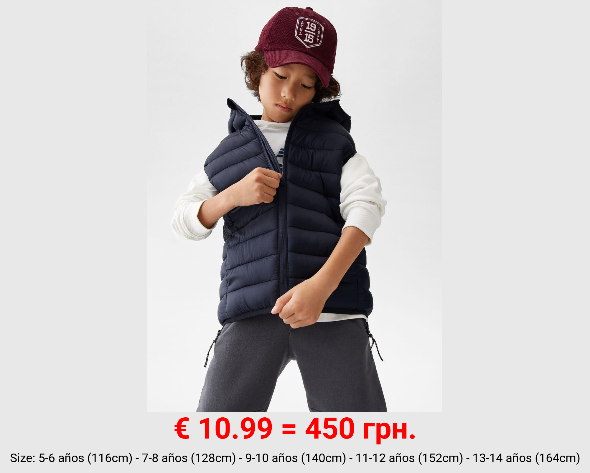 Chaleco acolchado capucha