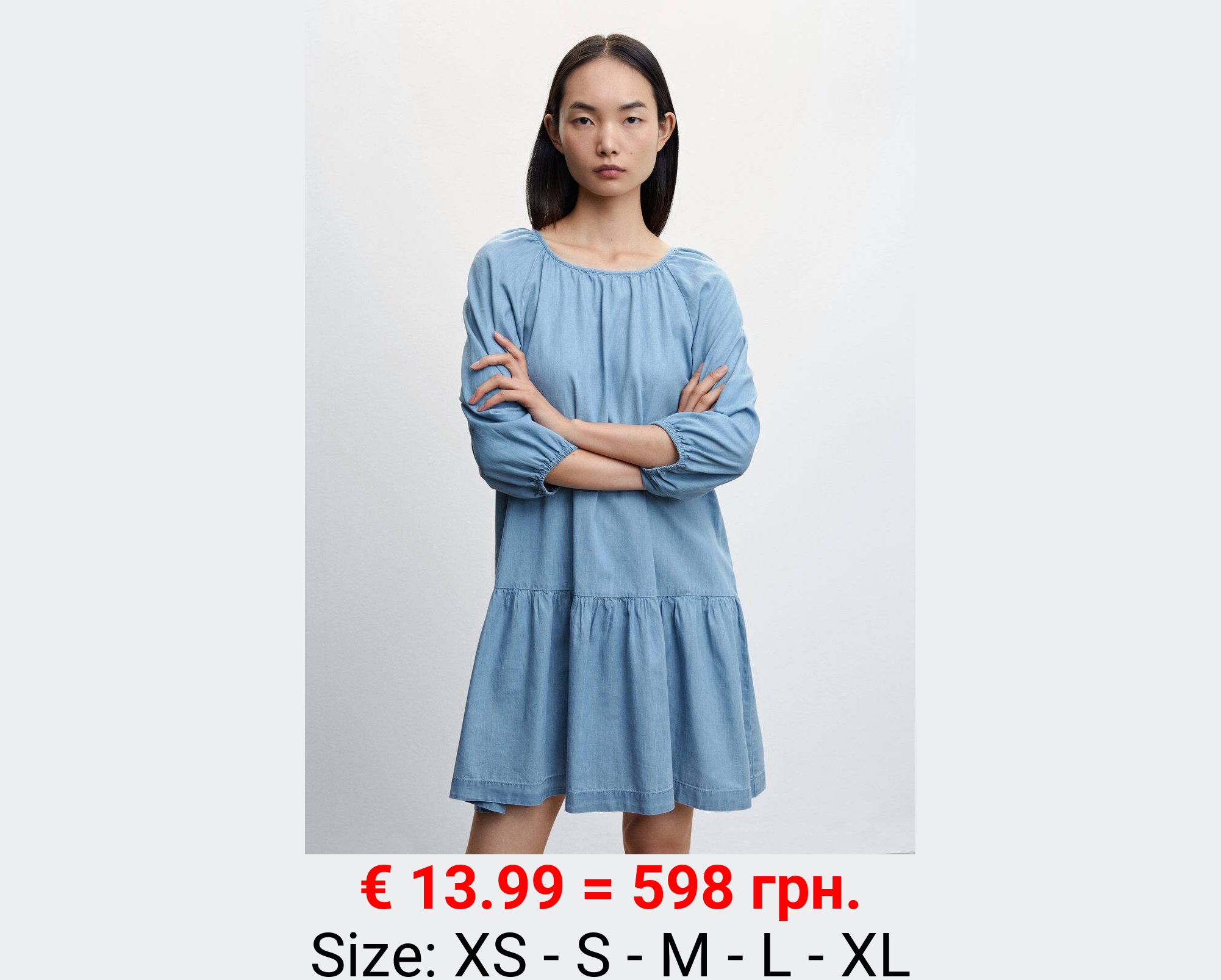 Vestido corto tencel