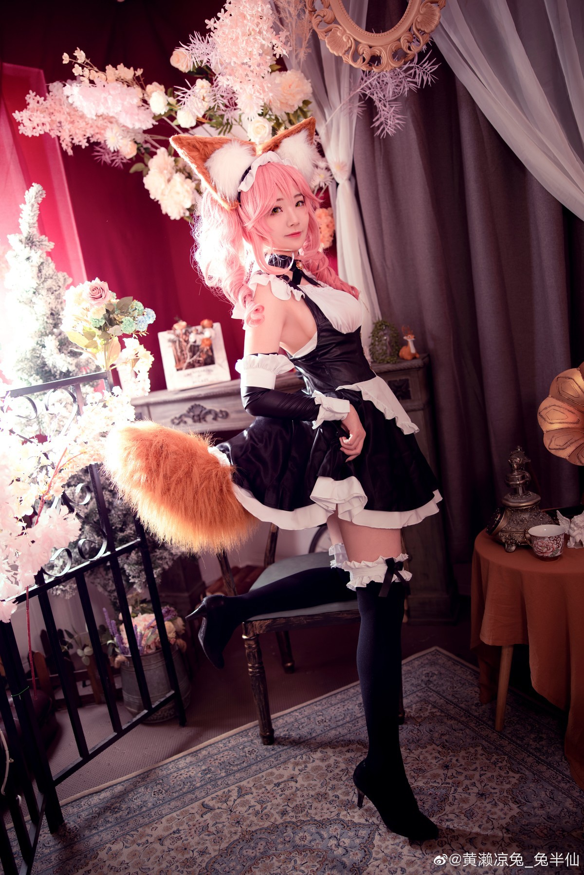 黄濑凉兔_兔半仙 Cosplay fate玉藻前女仆ver 4