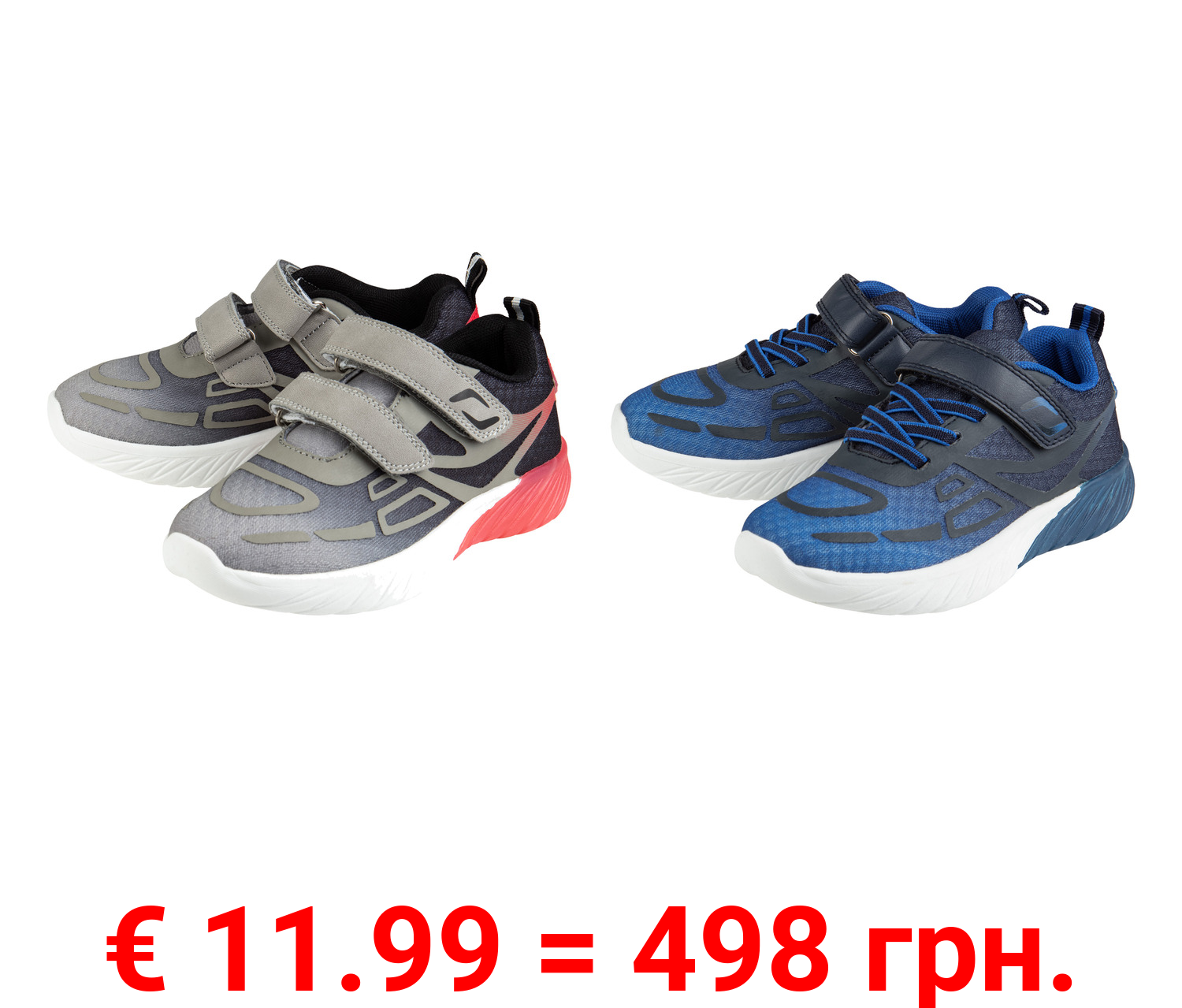 lupilu® Kleinkinder Jungen Kinder-Blinkschuhe mit Mesh-Futter