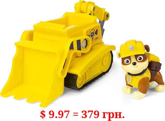 Paw Patrol, Rubble’s Bulldozer Vehicle with Collectible Figure, for Kids Aged 3 and Up