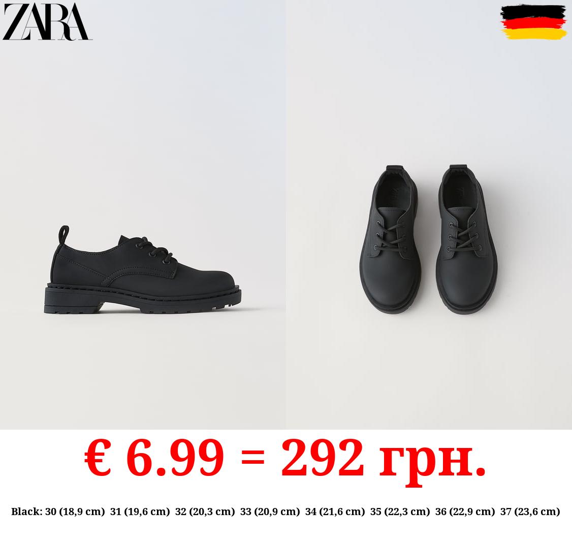 RUBBERISED DERBY SHOES